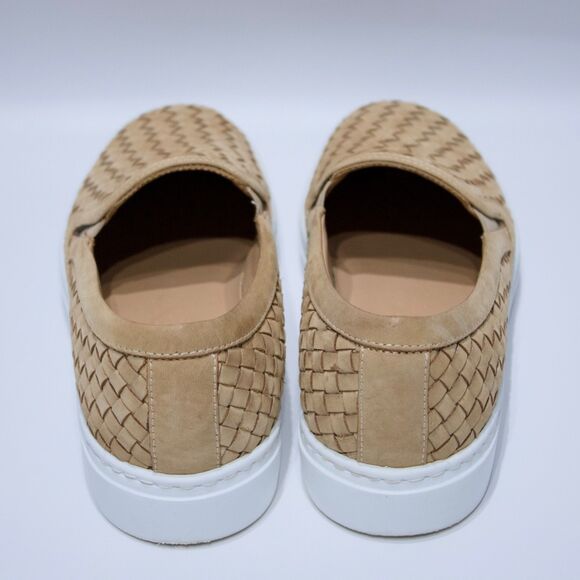 M. Gemi Beige Woven Leather Slip On Shoes Made in Italy ~ Women Size 7 (37.5EU) - Picture 7 of 16